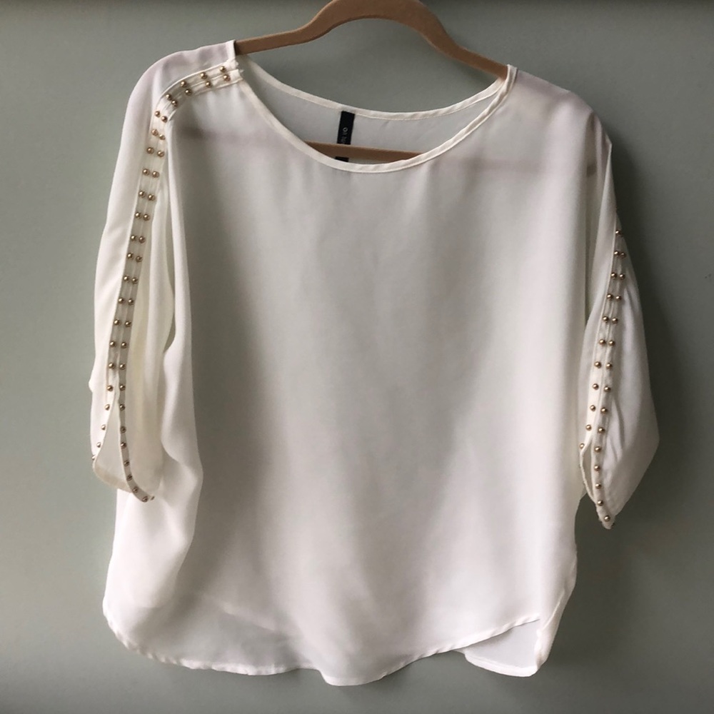 Gold studded embellished top. So pretty